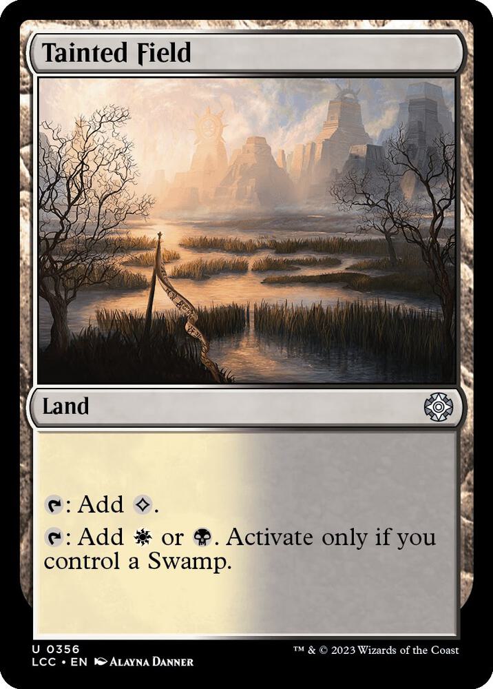 Tainted Field 356 card from Commander: The Lost Caverns of Ixalan