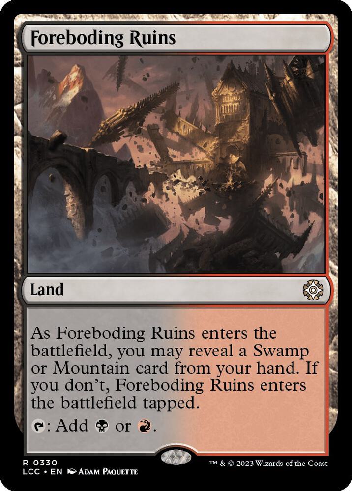 Foreboding Ruins 330 card from Commander: The Lost Caverns of Ixalan