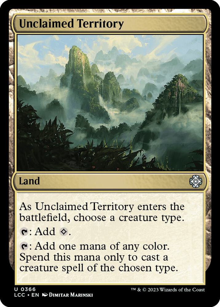 Unclaimed Territory 366 card from Commander: The Lost Caverns of Ixalan