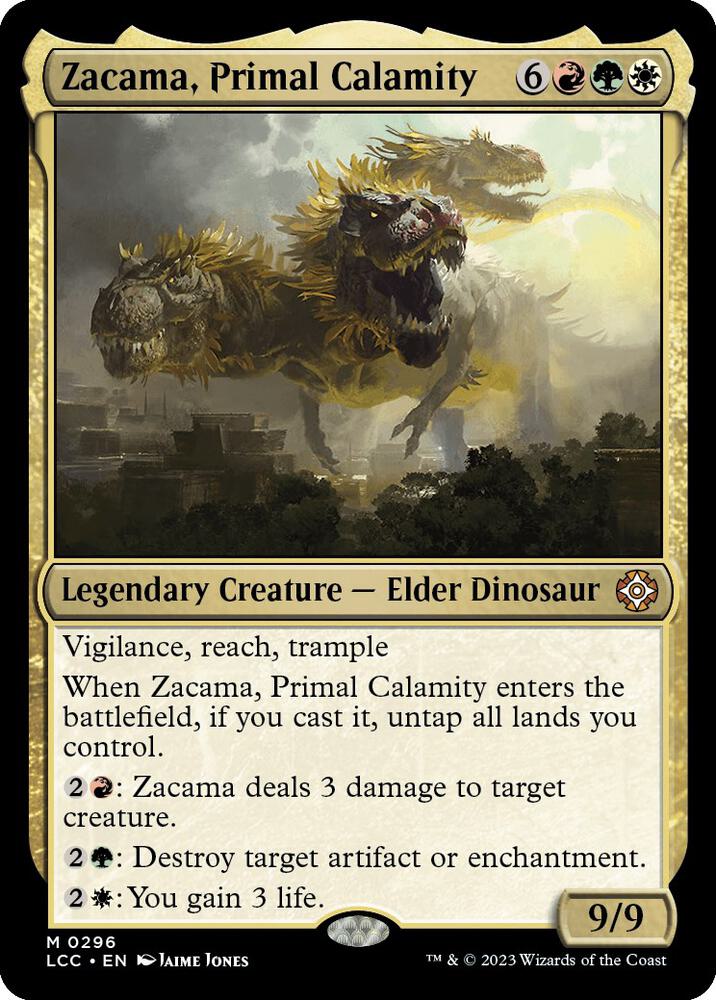 Zacama, Primal Calamity 296 card from Commander: The Lost Caverns of Ixalan