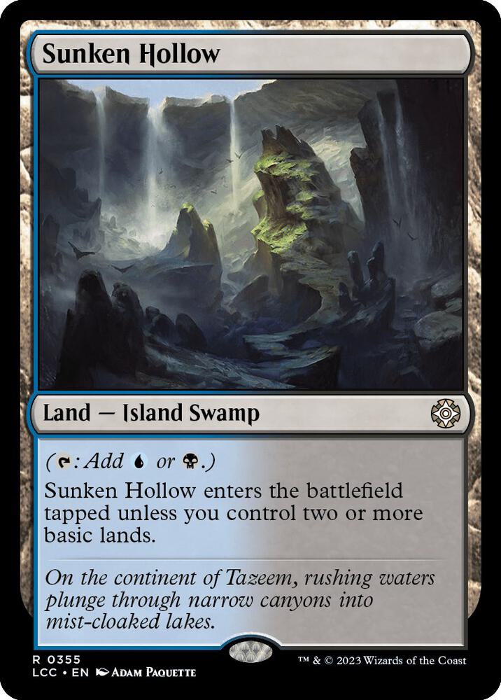 Sunken Hollow 355 card from Commander: The Lost Caverns of Ixalan