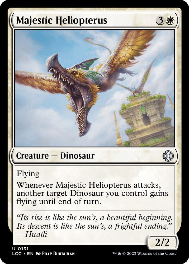 Majestic Heliopterus 131 card from Commander: The Lost Caverns of Ixalan