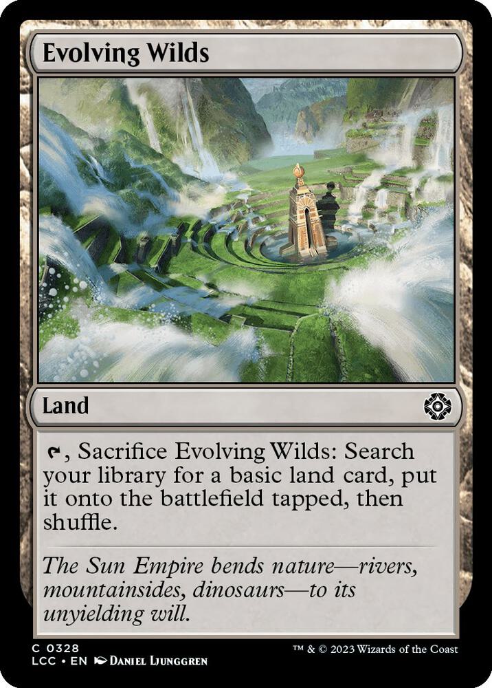 Evolving Wilds 328 card from Commander: The Lost Caverns of Ixalan