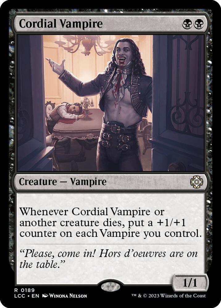 Cordial Vampire 189 card from Commander: The Lost Caverns of Ixalan