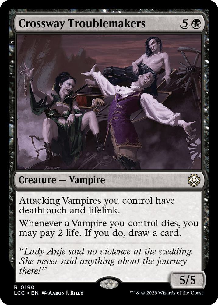 Crossway Troublemakers 190 card from Commander: The Lost Caverns of Ixalan