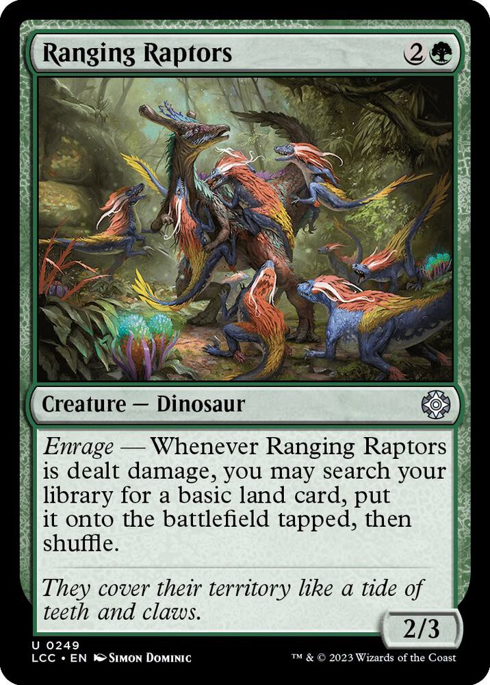 Ranging Raptors 249 card from Commander: The Lost Caverns of Ixalan