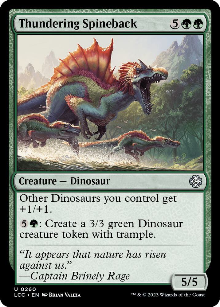 Thundering Spineback 260 card from Commander: The Lost Caverns of Ixalan