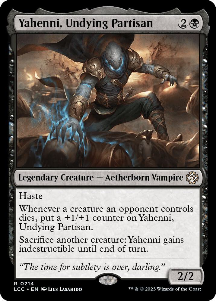 Yahenni, Undying Partisan 214 card from Commander: The Lost Caverns of Ixalan