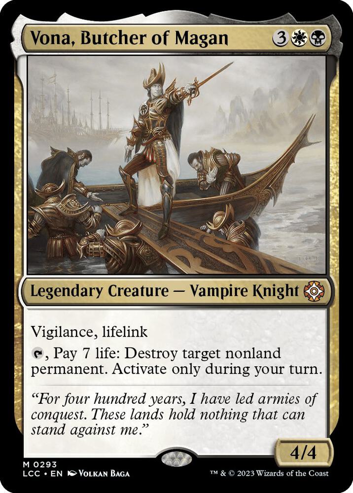 Vona, Butcher of Magan 293 card from Commander: The Lost Caverns of Ixalan