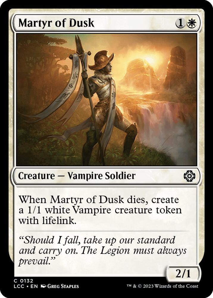 Martyr of Dusk 132 card from Commander: The Lost Caverns of Ixalan
