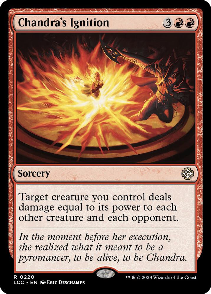 Chandra's Ignition 220 card from Commander: The Lost Caverns of Ixalan