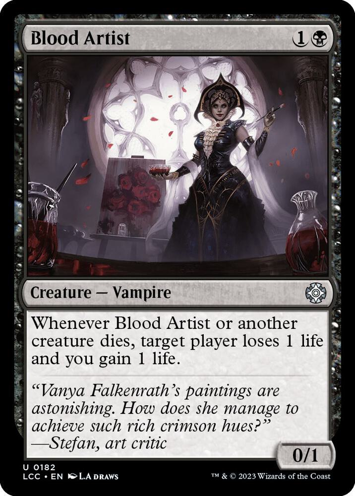 Blood Artist 182 card from Commander: The Lost Caverns of Ixalan