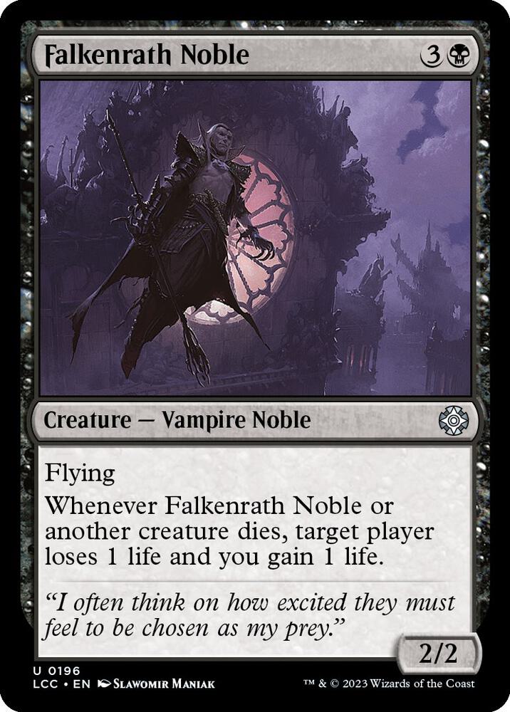 Falkenrath Noble 196 card from Commander: The Lost Caverns of Ixalan