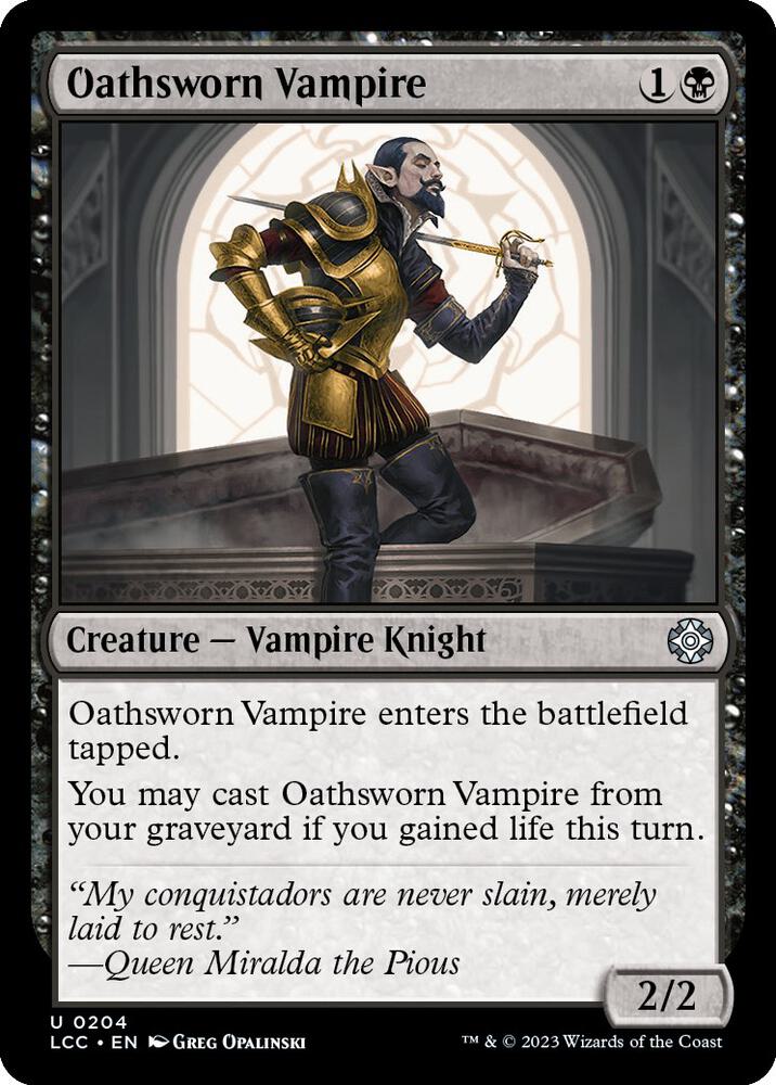 Oathsworn Vampire 204 card from Commander: The Lost Caverns of Ixalan