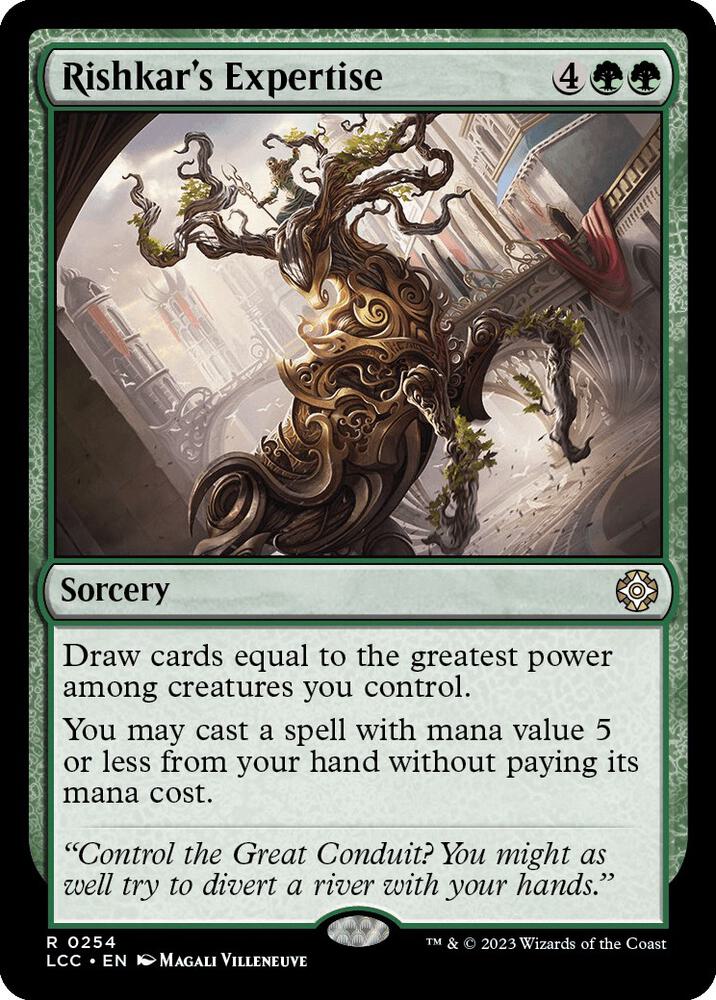 Rishkar's Expertise 254 card from Commander: The Lost Caverns of Ixalan