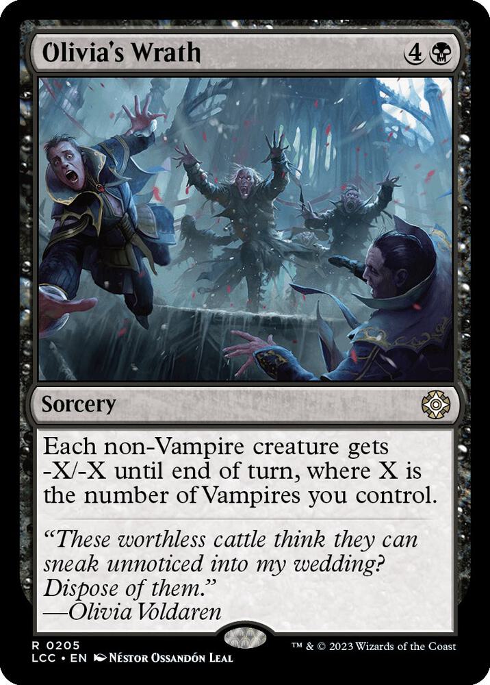 Olivia's Wrath 205 card from Commander: The Lost Caverns of Ixalan