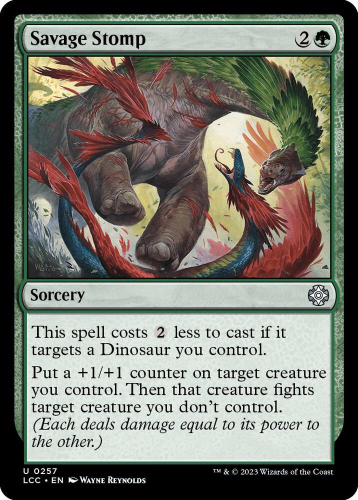 Savage Stomp 257 card from Commander: The Lost Caverns of Ixalan