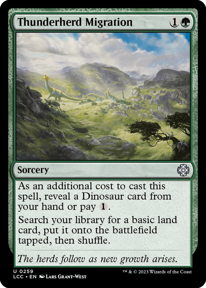 Thunderherd Migration 259 card from Commander: The Lost Caverns of Ixalan