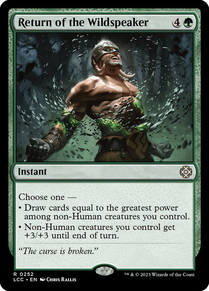 Return of the Wildspeaker 252 card from Commander: The Lost Caverns of Ixalan