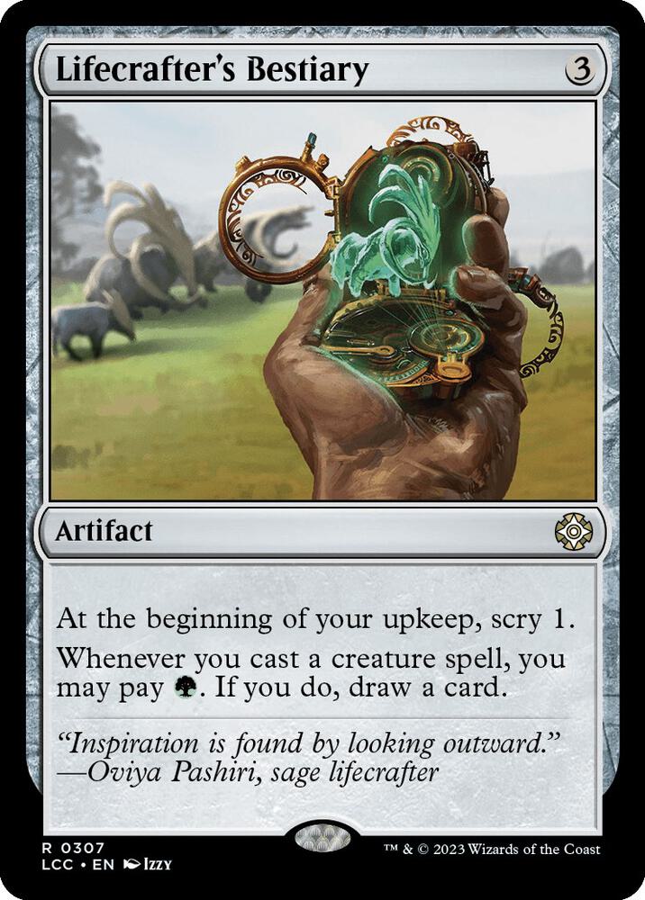 Lifecrafter's Bestiary 307 card from Commander: The Lost Caverns of Ixalan