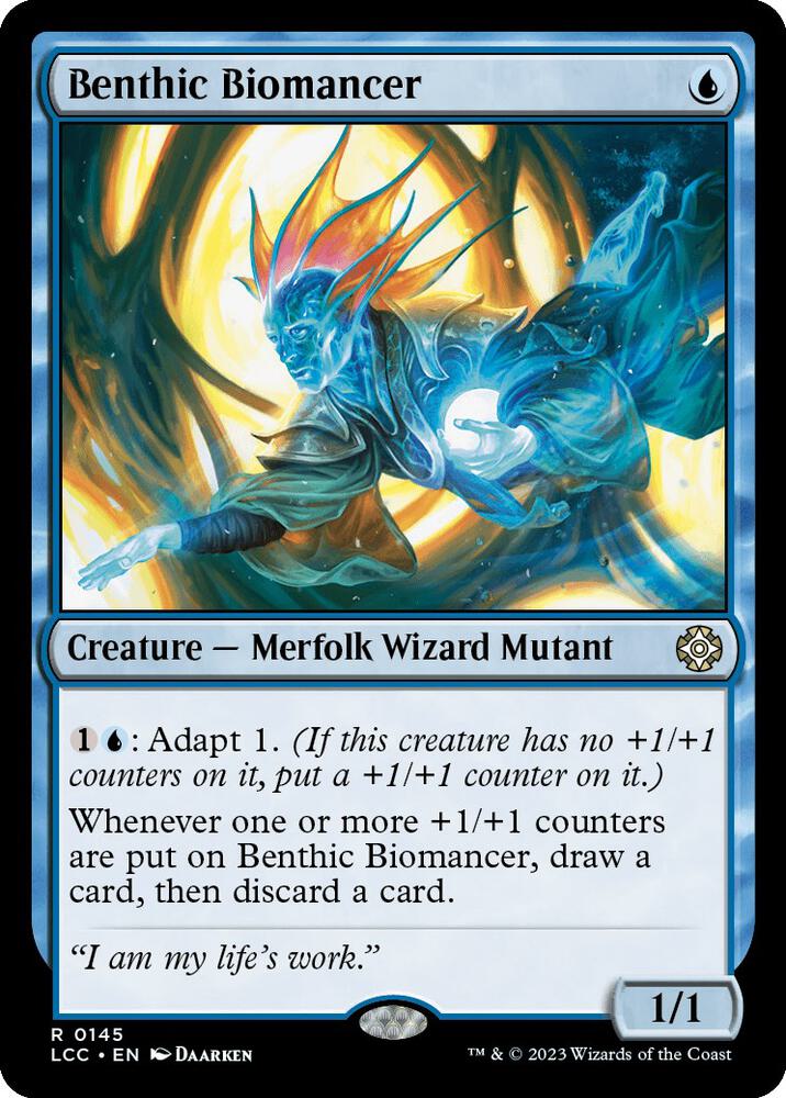 Benthic Biomancer 145 card from Commander: The Lost Caverns of Ixalan