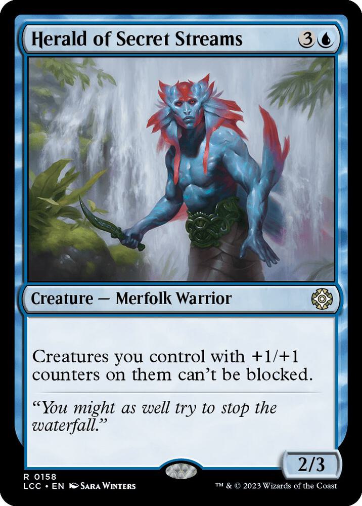 Herald of Secret Streams 158 card from Commander: The Lost Caverns of Ixalan