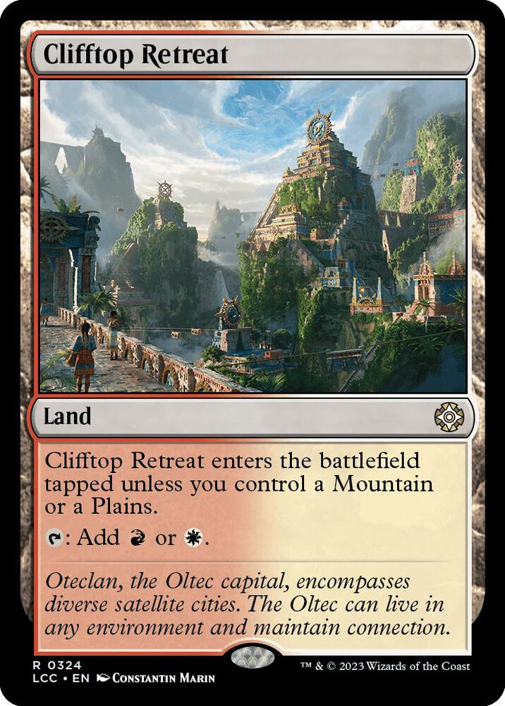 Clifftop Retreat 324 card from Commander: The Lost Caverns of Ixalan
