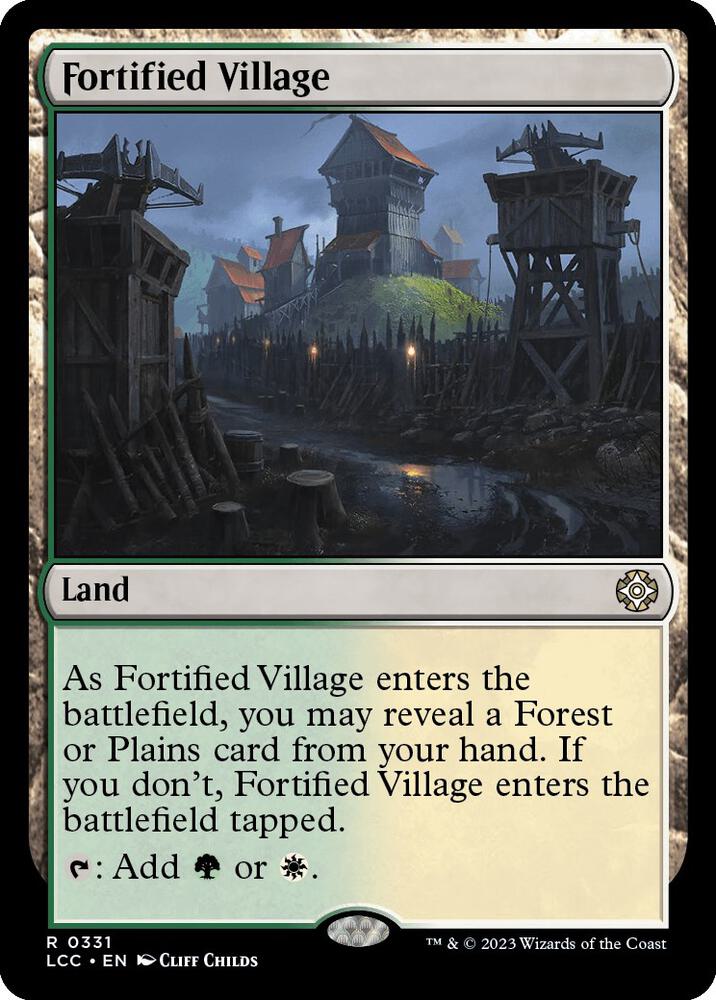 Fortified Village 331 card from Commander: The Lost Caverns of Ixalan