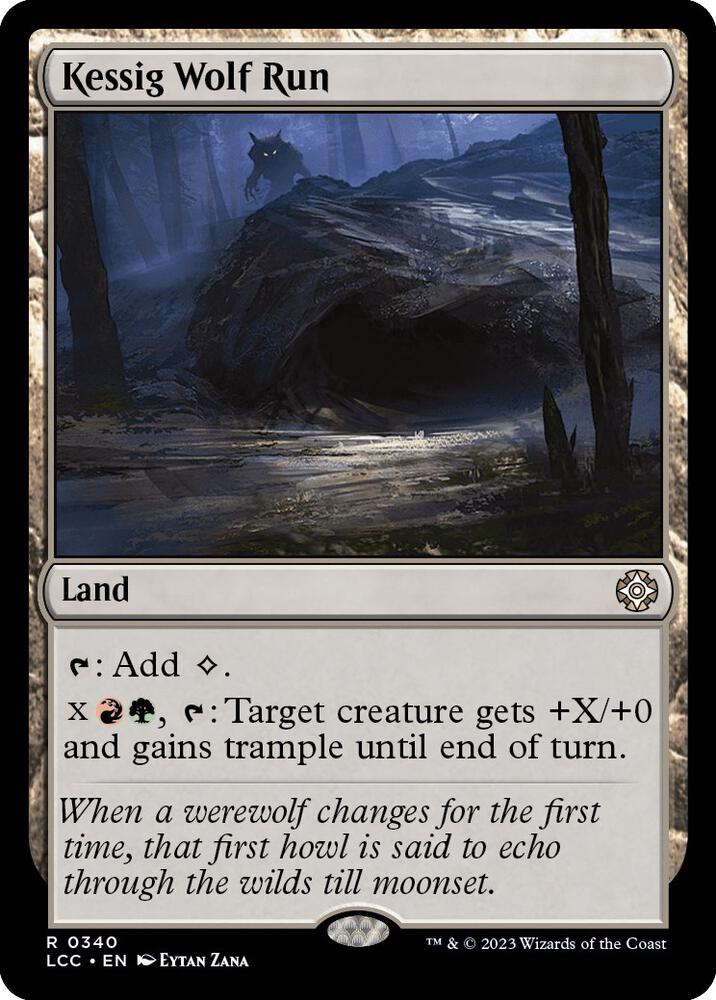 Kessig Wolf Run 340 card from Commander: The Lost Caverns of Ixalan
