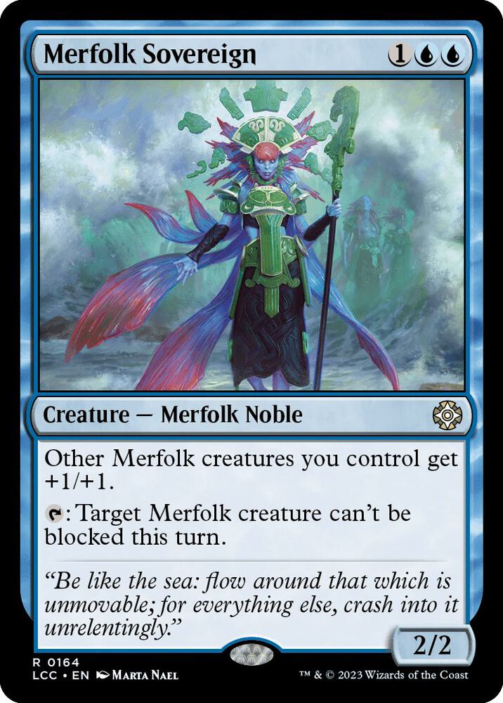 Merfolk Sovereign 164 card from Commander: The Lost Caverns of Ixalan