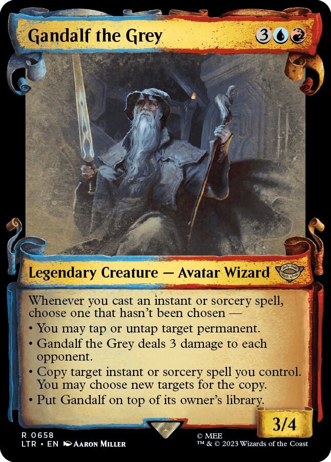 Gandalf the Grey (Showcase Scrolls) 658 card from Universes Beyond: The Lord of the Rings: Tales of Middle-earth