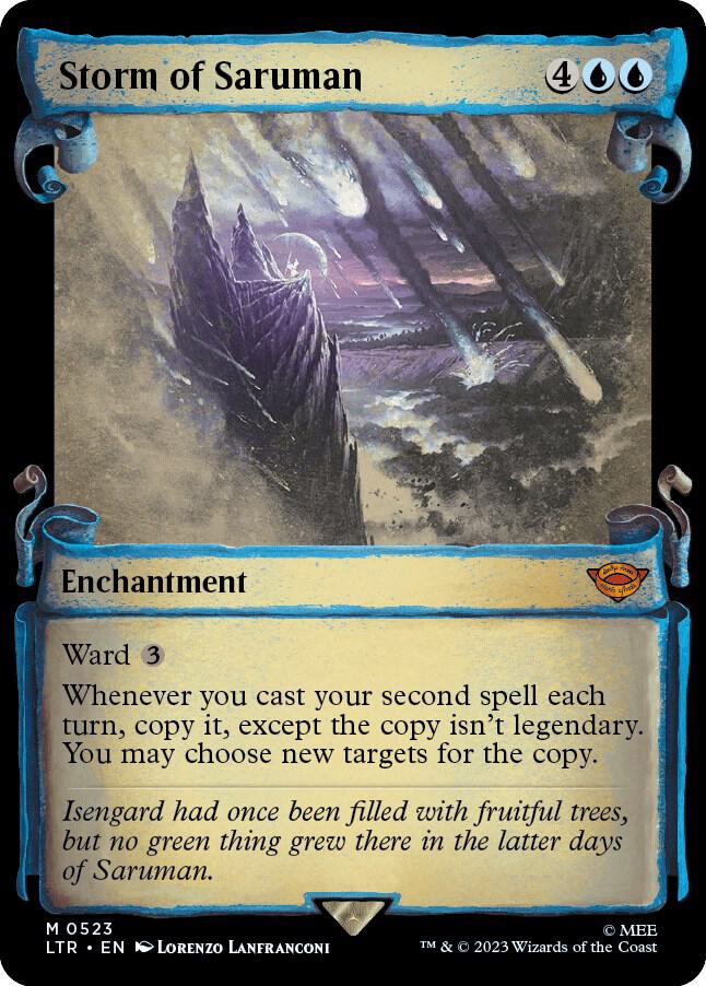Storm of Saruman (Showcase Scrolls) 523 card from Universes Beyond: The Lord of the Rings: Tales of Middle-earth
