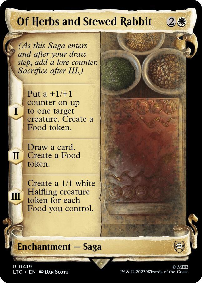 Of Herbs and Stewed Rabbit (Showcase Scrolls) 419 card from Commander: The Lord of the Rings: Tales of Middle-earth