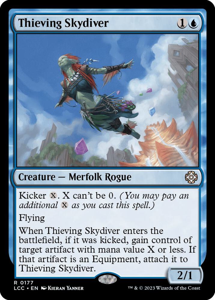 Thieving Skydiver 177 card from Commander: The Lost Caverns of Ixalan