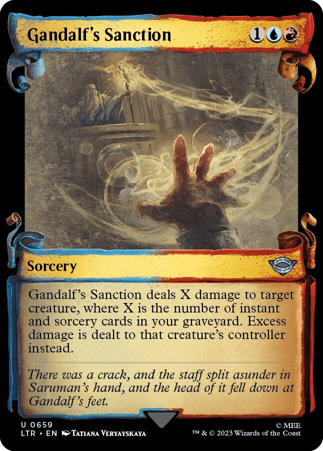 Gandalf's Sanction (Showcase Scrolls) 659 card from Universes Beyond: The Lord of the Rings: Tales of Middle-earth