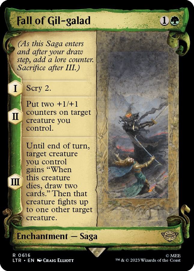 Fall of Gil-galad (Showcase Scrolls) 616 card from Universes Beyond: The Lord of the Rings: Tales of Middle-earth