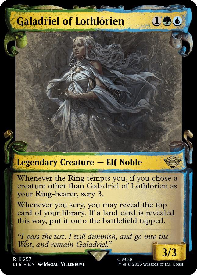 Galadriel of Lothlorien (Showcase Scrolls) 657 card from Universes Beyond: The Lord of the Rings: Tales of Middle-earth