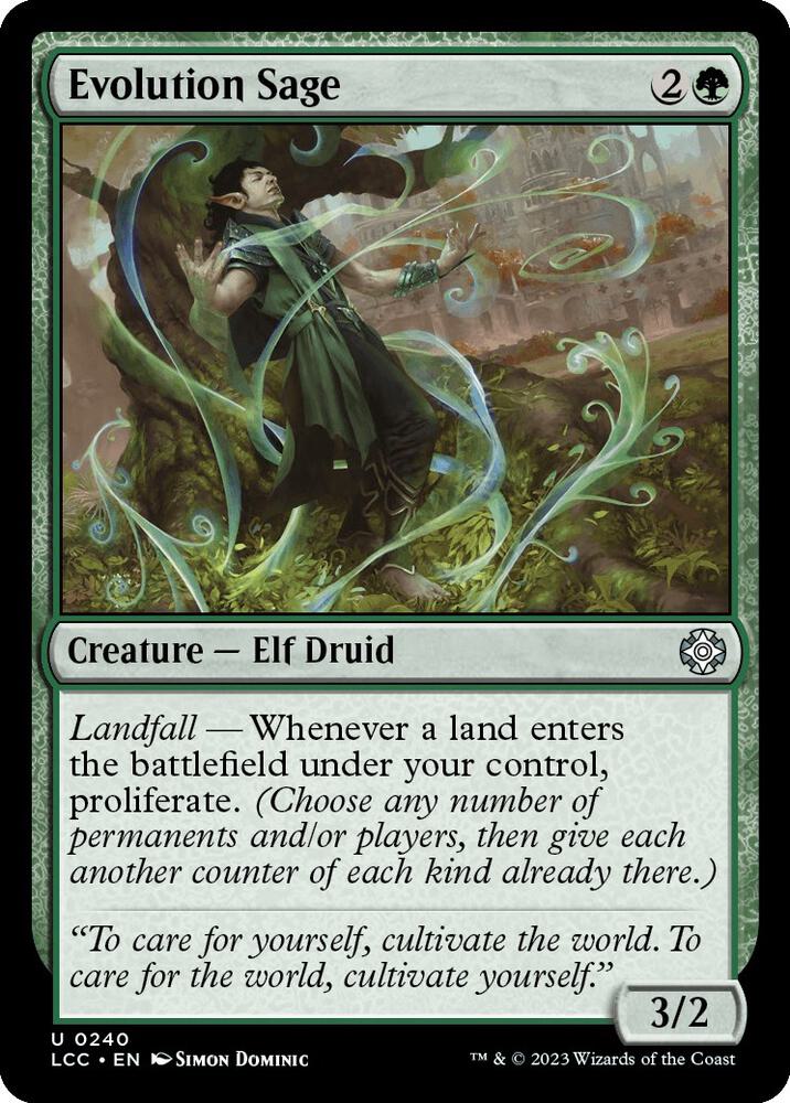 Evolution Sage 240 card from Commander: The Lost Caverns of Ixalan