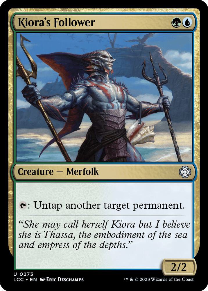 Kiora's Follower 273 card from Commander: The Lost Caverns of Ixalan