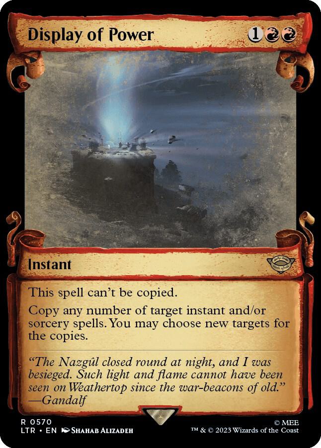 Display of Power (Showcase Scrolls) 570 card from Universes Beyond: The Lord of the Rings: Tales of Middle-earth