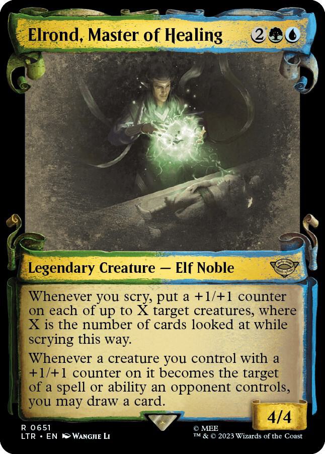 Elrond, Master of Healing (Showcase Scrolls) 651 card from Universes Beyond: The Lord of the Rings: Tales of Middle-earth