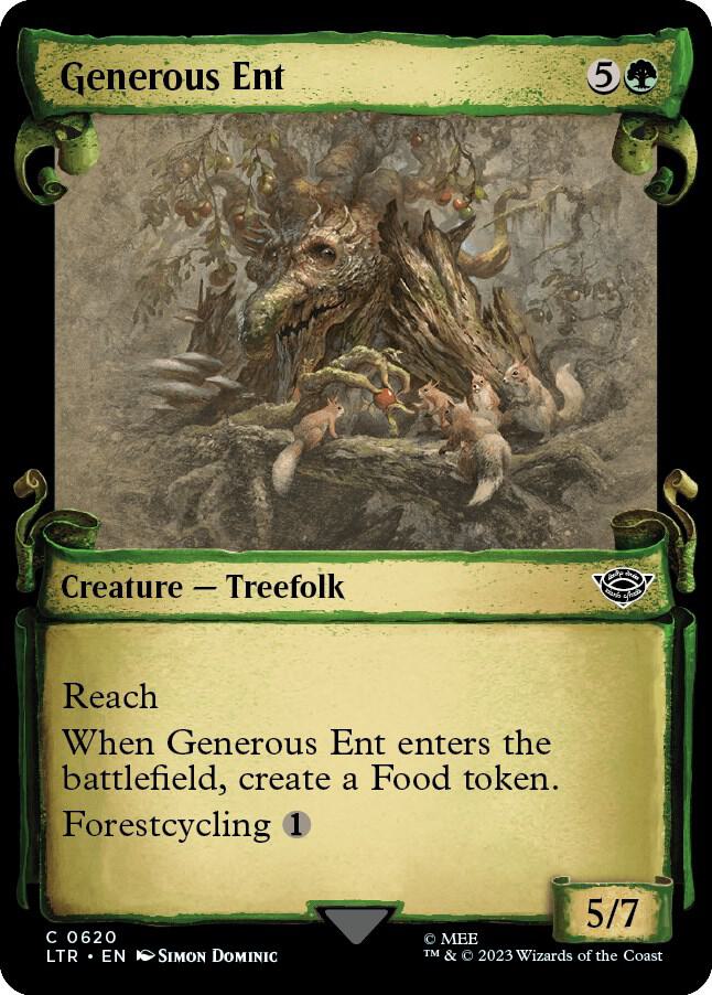 Generous Ent (Showcase Scrolls) 620 card from Universes Beyond: The Lord of the Rings: Tales of Middle-earth