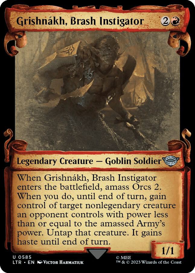 Grishnakh, Brash Instigator (Showcase Scrolls) 585 card from Universes Beyond: The Lord of the Rings: Tales of Middle-earth