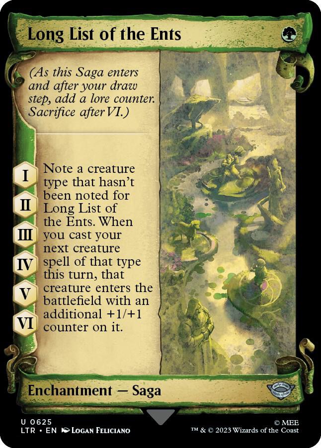 Long List of the Ents (Showcase Scrolls) 625 card from Universes Beyond: The Lord of the Rings: Tales of Middle-earth