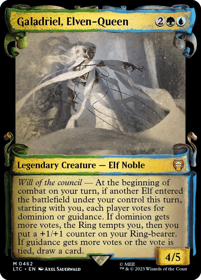 Galadriel, Elven-Queen (Showcase Scrolls) 462 card from Commander: The Lord of the Rings: Tales of Middle-earth