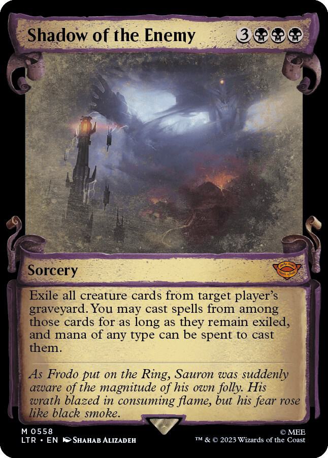 Shadow of the Enemy (Showcase Scrolls) 558 card from Universes Beyond: The Lord of the Rings: Tales of Middle-earth