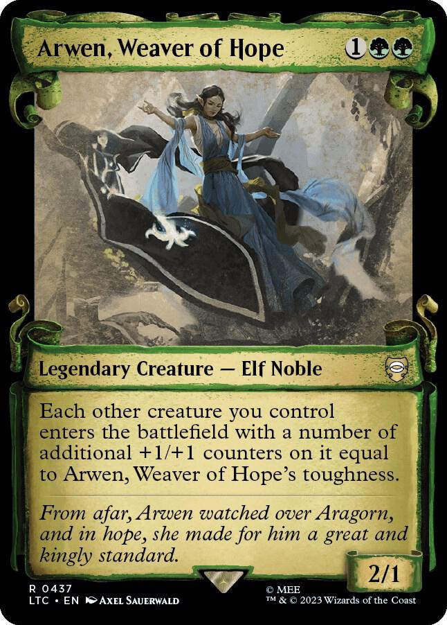 Arwen, Weaver of Hope (Showcase Scrolls) 437 card from Commander: The Lord of the Rings: Tales of Middle-earth