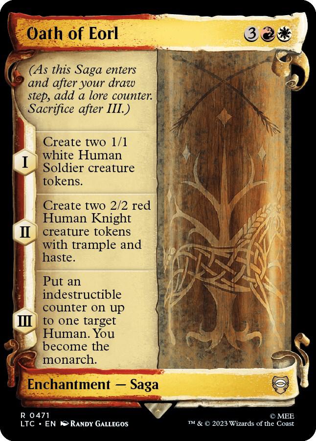 Oath of Eorl (Showcase Scrolls) 471 card from Commander: The Lord of the Rings: Tales of Middle-earth