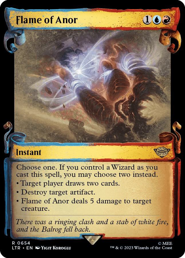 Flame of Anor (Showcase Scrolls) 654 card from Universes Beyond: The Lord of the Rings: Tales of Middle-earth