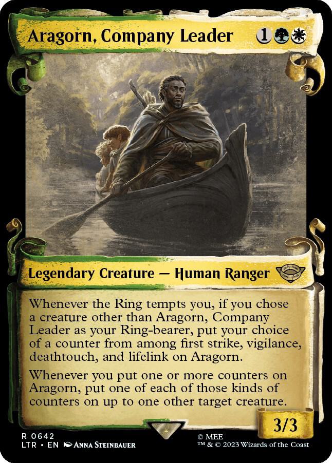 Aragorn, Company Leader (Showcase Scrolls) 642 card from Universes Beyond: The Lord of the Rings: Tales of Middle-earth